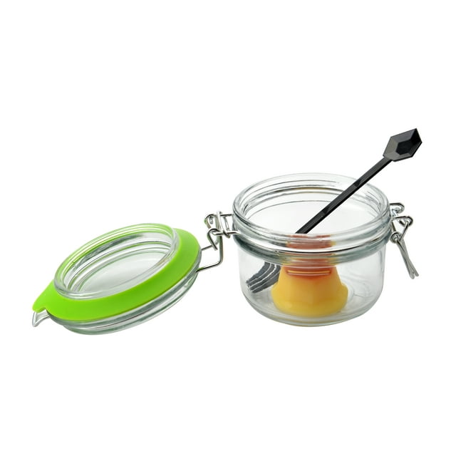 Kitchen Storage Jars, Clear Glass Lock Lid Jar with Silicone Gasket -9.4-Ounce Kitchen Storage Jars, Clear Glass Lock Lid Jar with Silicone Gasket -9.4-Ounce